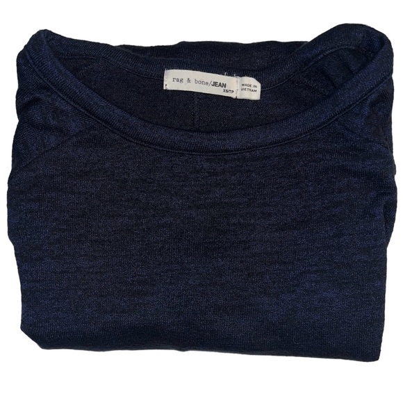 rag & bone Hudson Long Sleeve Knit Sweater Top Navy Sz XS - Picture 11 of 11
